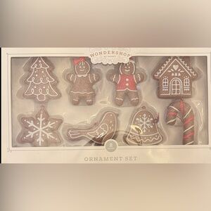 Wondershop Gingerbread Ornament Set - Brown and Red Brand New.
